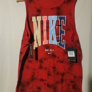 NWT Nike Tie Dye "Just Do It" Tank Top Size Medium CK0154-657 Rare World Peace